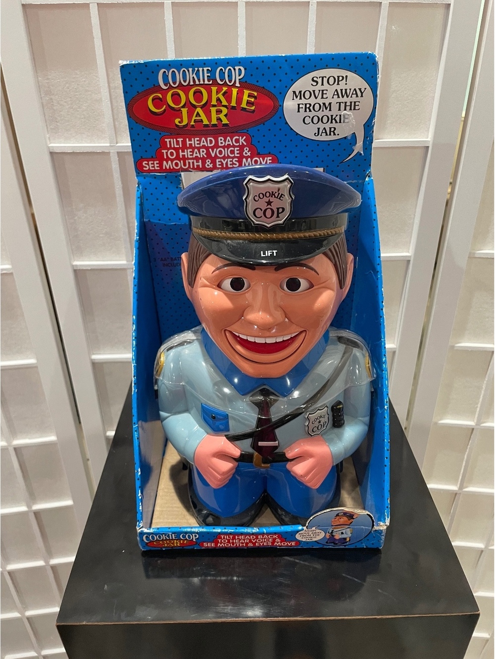 Vintage 2001 The Original "Cookie Cop" Talking Cookie Jar - WORKS!
